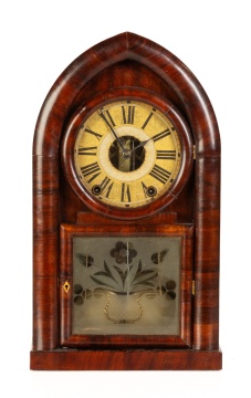 J.C. Brown Beehive Clock with Rare Double Fusee Movement