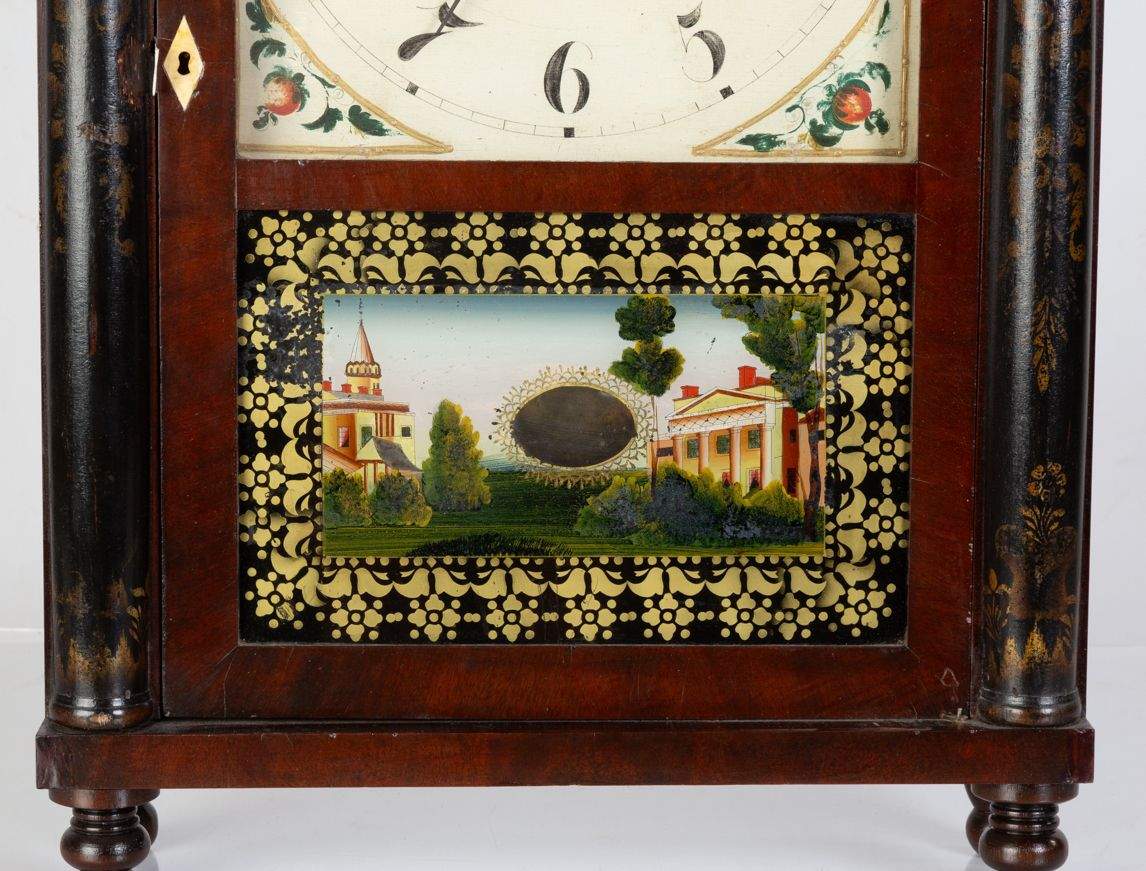 Eli Terry & Sons Stenciled Pillar and Splat Short-Case Shelf Clock ...