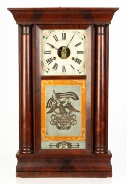 Birge & Fuller Column and Cornice Shelf Clock