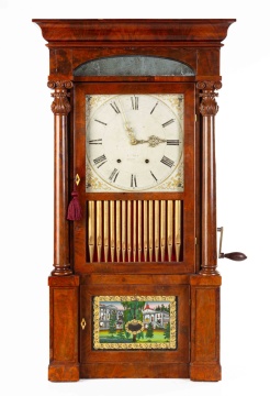 Exceedingly Rare American Organ Clock, by Kirk, Bristol, CT