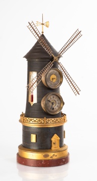 French Industrial Windmill Automated Clock