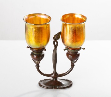 Tiffany Studios Double Candlestick