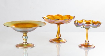 Three Tiffany Favrile Compotes