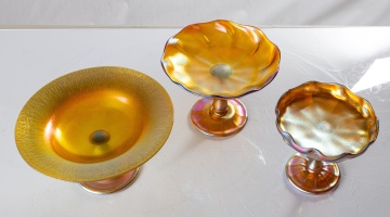 Three Tiffany Favrile Compotes