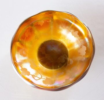 Tiffany Favrile Bowl with Engraved Decoration