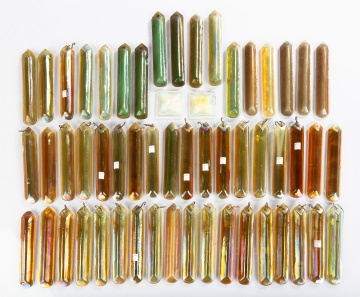 Tiffany Style Art Glass Prisms and Chunk Glass