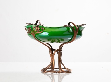 Loetz Mounted Art Glass Centerpiece