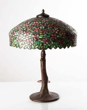 Handel / Unique Floral Lamp with Tree Trunk Base