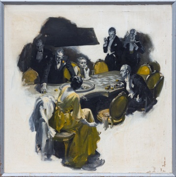 Haddon Hubbard Sundblom (American, 1899-1976) Gamblers at the Table