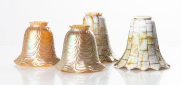 Four Art Glass Shades