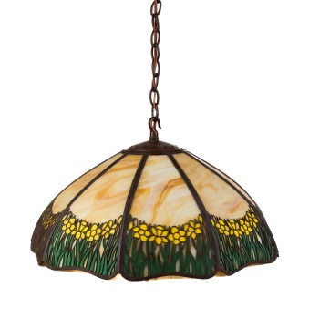 Handel Style Overlay Daffodil Hanging Fixture