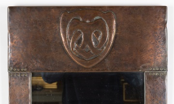 Archibald Knox for English Liberty & Co., London Hammered Copper Mirror