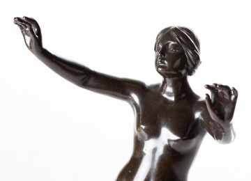 Eugen Schlipf (German, 1869-1943) Bronze Nude of a Woman