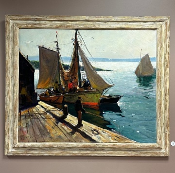 Anthony Thieme (American, 1888-1954) "Harbor Scene"