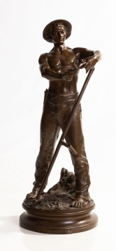 Adrien-Etienne Gaudez (French, 1845-1902) Le Faucheur