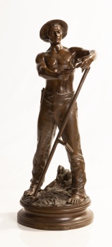 Adrien-Etienne Gaudez (French, 1845-1902) Le Faucheur