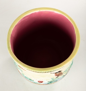 Majolica Bird with Water Lily Planter