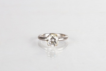 Platinum and Diamond Solitaire Ring