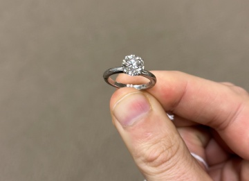 Platinum and Diamond Solitaire Ring