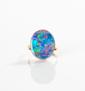 Black Opal Ring