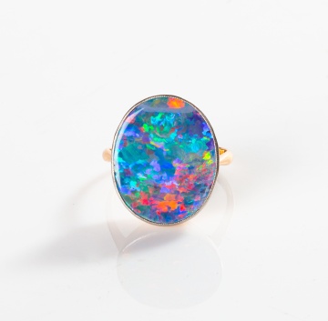 Black Opal Ring