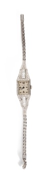 Ladies Eterna Art Deco Diamond & Platinum Watch