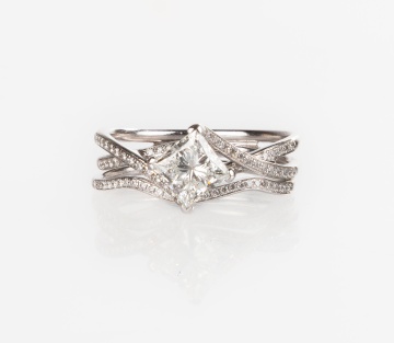 Ladies 1.19CT. Princess Cut Diamond Ring
