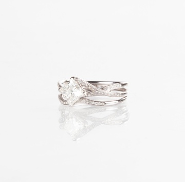 Ladies 1.19CT. Princess Cut Diamond Ring