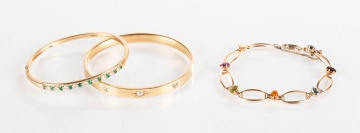 Three Ladies Gold Bangles / Bracelet