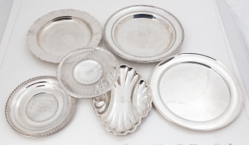 Group of Sterling Silver Trays and Platters