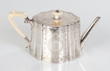 English Sterling Silver Tea Pot with Bone Handle