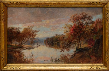 Jasper Francis Cropsey (American, 1823-1900) "Hastings on Hudson"