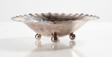 Silver Wiener Werkstatte Footed Bowl