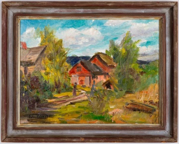 John Folinsbee (1892-1972) Landscape with Red Barn