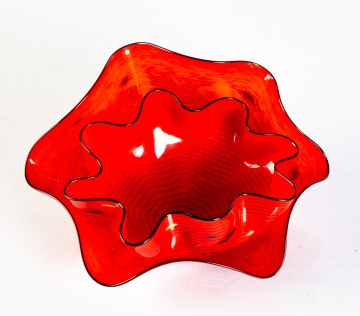 Dale Chihuly (American, b. 1941) "Roman Red Seaform Pair" 2006