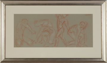 Paul Cadmus (American, 1904-1999) 3 Nude Studies