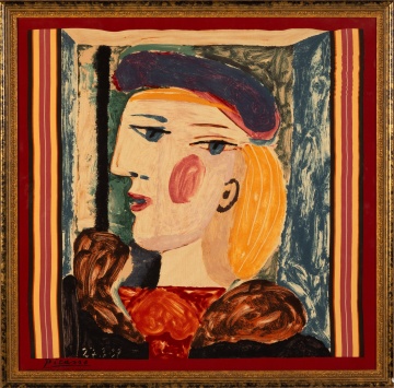 Pablo Picasso (Spanish, 1881-1973) Silk Scarf