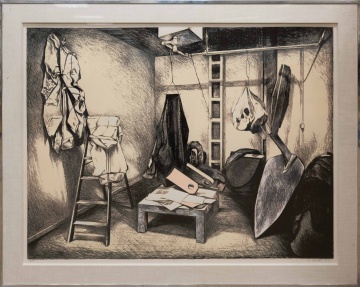 Lowell Blair Nesbitt (American, 1933-1993) "Claes Oldenburg's Studio"