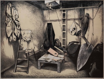 Lowell Blair Nesbitt (American, 1933-1993) "Claes Oldenburg's Studio"