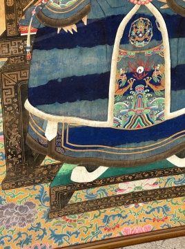 Chinese Painting on Silk, Seated Court Figure