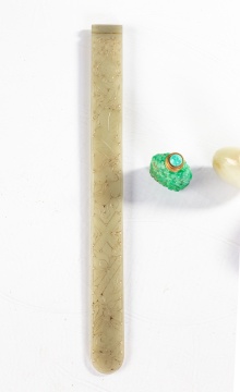 Chinese Snuff Boxes & Jade Page Turner