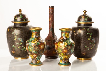 Chinese & Japanese Cloisonne Vases