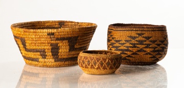 Three Native American Baskets