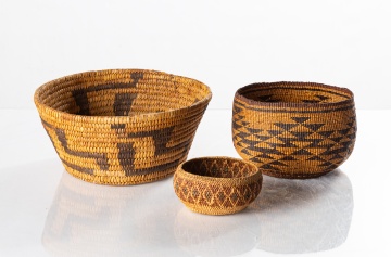 Three Native American Baskets