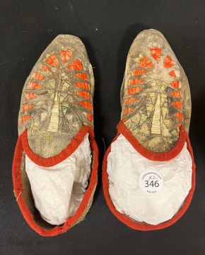 Two Pair Northern Plains Quill Moccasins