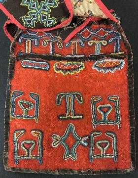 Native American Beaded Bag & Hair Wrap