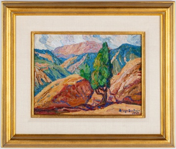Birger Sandzén (Swedish, 1871-1954) Study of Juniper, Pikes Peak, Colorado