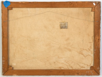 Folk Art Painting of Baseball Game Scene