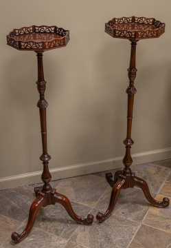 Pair Kittinger Colonial Williamsburg Mahogany Fern/Plant Stands