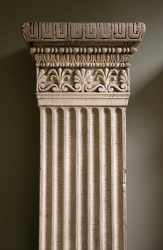 Pair of Classical Carved and Painted Columns